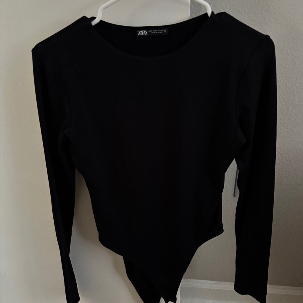 Zara Women's Black Long Sleeve Top